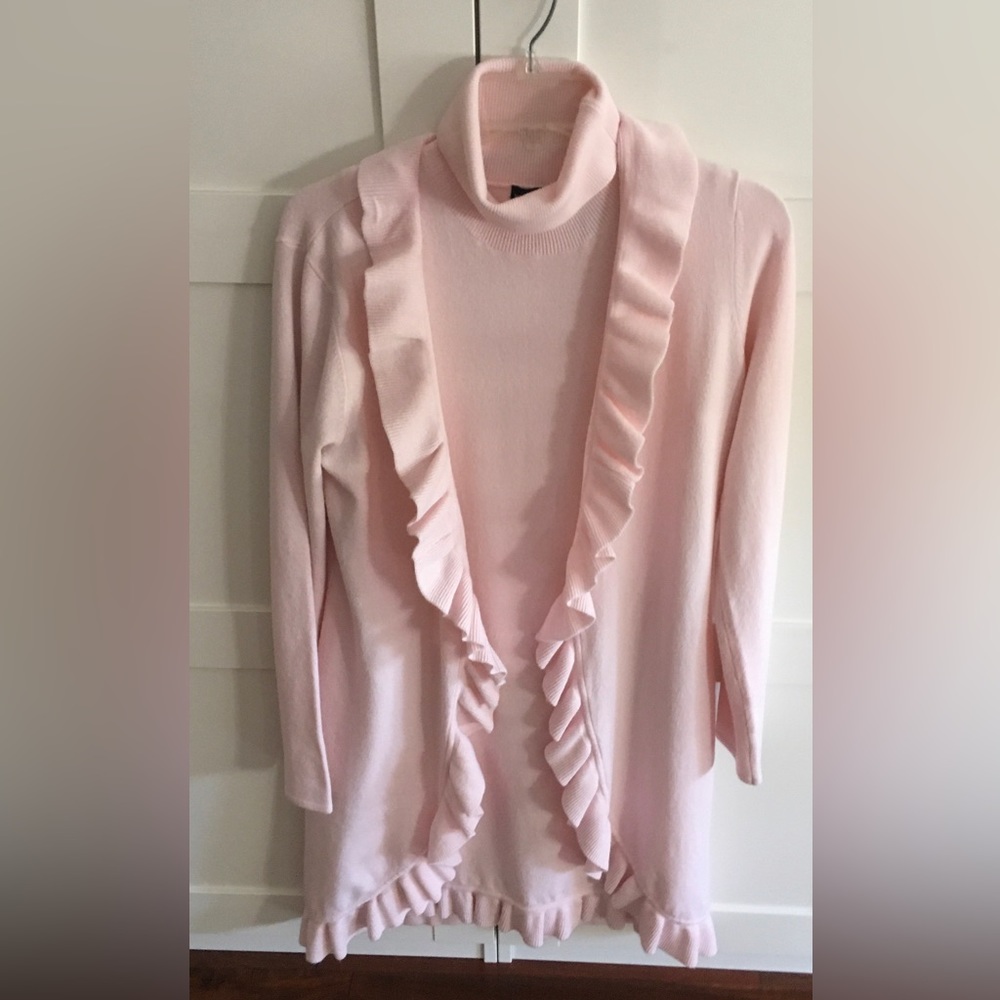 Moda International Pink Two Pc Ruffle Sweater Dress